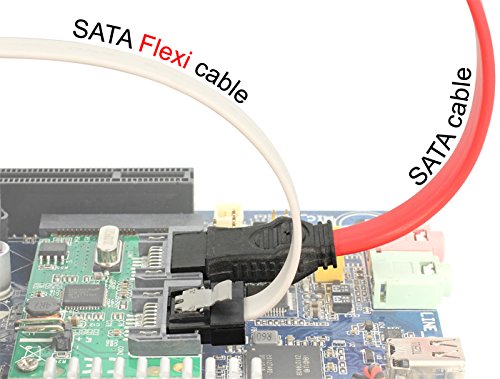 10x Delock Kabel SATA III FLEXI 6 Gb/s 50 cm weiß mit Metallclips HQ extrem flach und flexibel - 3