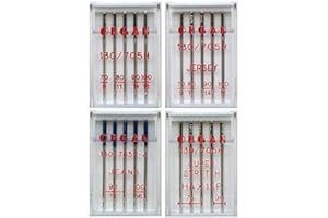 ORGAN NEEDLES Organ Nähmaschinennadeln Standard, Jeans, Jersey, Super Stretch, Set Stärke