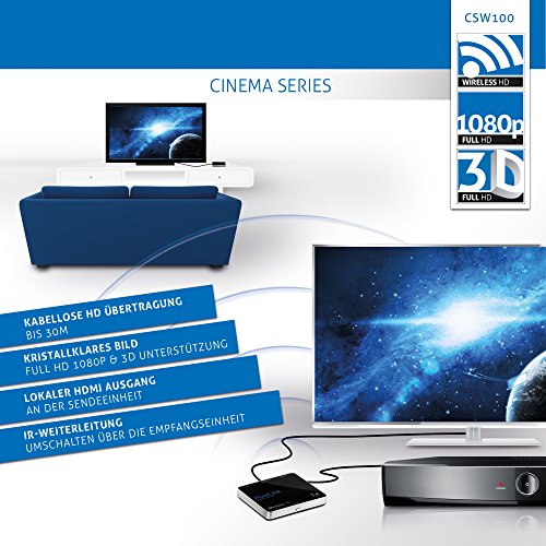 PureLink Cinema Serie CSW100 Wireless HD Extender für HDMI mit Full-HD 1080p, 3D Kabellos und unkomprimiert (30m) schwarz - 6