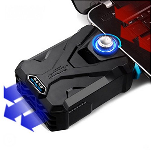 EletecPro Laptop Kühler Externe Kühlung Fans mit Vakuum, Air Hitze Gewinnung von USB Wind Speed Control, Junction 4 Standrohre, verstellbar Wind Speed, wiederverwendbaren Klebeband, Notebook Computer CPU-Cool Pad