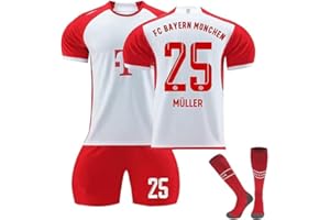 RUVON New Home Red 6 Kimmich Trikot für Kinder 10 Sane 25 Müller 17 Mane Choupo-Moting Football Jerseys Anzug 23 24 FCB Training T-Shirts Shorts and Socks Kids Sport Soccer Outfit Fußball Jersey