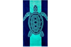 Extra Large Beach Towel with Flamingo Design, 86 x 160 cm, Multi-Purpose for Beach, Camping, Yoga, Purple and Pink (blue)