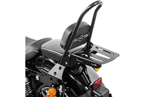 CRAFTRIDE Sissy Bar +Porte Bagages CSM pour Harley Sportster Forty-Eight 48 10-20 Noir