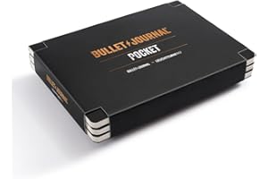 LEUCHTTURM1917 371123 Bullet Journal Pocket, 46 Numbered Double Pages, Dotted, Black, 3-Pack