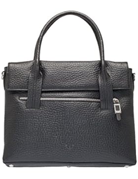 VOi Kurzgrifftasche HIRSCH 21860 Rindsleder Damen: Farbe: Schwarz