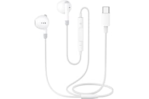 KAXIFEI Auriculares Tipo C iPhone 15, USB C Auriculares con Cable, In-Ear Cascos con Micrófono Control de Volumen Compatible con iPhone 16/15 Plus Pro MAX/iPad Pro Air Mini/Samsung S25 S24 S23 S22 Ultra Plus