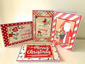 Crafted Forever Handmade Christmas Greeting Card- Pack of 4