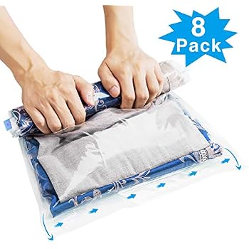 Sacs de Compression sous Vide avec Pompe Sans Fil – Lot de 10 Sacs
