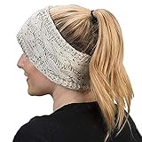 Damen Bunt Häkelarbeit Gestrickt Stirnband Haarband, LEEDY Mädchen Warme Wolle Gehörschutz Verdrehen Hut Kopfband Headband Stirnbänder Kopfbedeckung im Retro Style Trend 2019