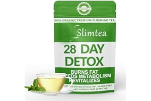 ‎ZAVONIRAE Detox Tee, 28 Tage Kräuter Tees zur Gewichtsreduktion – Einzigartige Mischung aus Lotusblatt, Cassia-Samen, Moringa-Samen & Grüntee – Unterstützt gesundes Gewicht, Verdauung & Detox – 100% natürlich