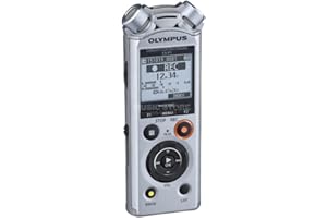 Olympus LS-P1 | Enregistreur audio numérique Hi-Res avec microphones stéréo directionnels, connecteur USB, filtre passe-bas, suppression du bruit, microphone zoom, équilibreur vocal et mémoire de 4 Go