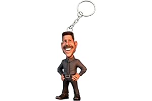 MINIX - Llavero del Cholo Simeone | Figurita del Entrenador del Atlético de Madrid Diego Simeone | Ideal para Fanáticos del Club de Futbol Atlético de Madrid | de 7 cm