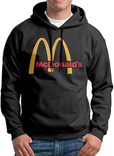 YOcioGo Men's Mcdonald Logo Hooded Sweatshirt -  Black - 
