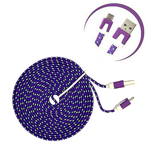 Dire-wolves Micro Braided Data Cable Charger - (1M/2M/3M) High Speed Android Charger Cable for HTC One M7 One M8 One M9 Samsung Galaxy S8 S8 plus S7 S7 Edge S6 S6 Edge S6 Edge + S5 S4 S4 Mini S3 S2