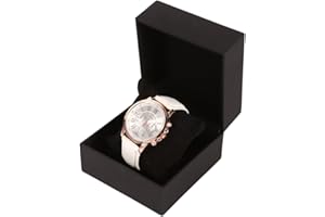 ZERODIS Pudełko na zegarek, klasyczna czarna bransoletka ze skóry PU Bransoletka do zegarka Bransoletka Biżuteria Kolczyki Prezentowe pudełko do przechowywania Organizator Box Case