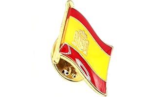 SNS COMPONENTS Insignia de pin de país esmaltado de metal con bandera española de España