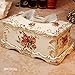 Produktbild TOTO Europa de alta calidad Caja de Pañuelos dorado creativa decoración para el hogar mesa de centro sala de BOMBEO bandeja de cena de la decoración (26 * 15 * 13cm)
