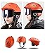 Produktbild LLTS Skihelme Herren und Damen leichte Doppelfurnierhelme Ski Sportschutzausrüstung mit Schneehelm Fahrradhelme Fahrradausrüstung, Orange