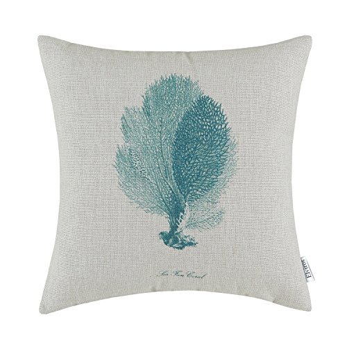Elviros Dekorativ Baumwoll Leinen Mix Kissenbezug 45 x 45cm – Packung mit 4 - 2