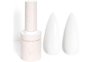 V VENALISA VENALISA Vernis à Ongles Gel Semi Permanent Blanc pur Gel Polish Nail UV Soak off Vernis Manucure