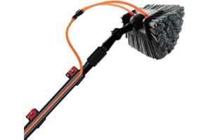 AQUASCOPIC Asta telescopica, 7,2 m, set per pannelli solari e finestre, manico telescopico da riempire con acqua