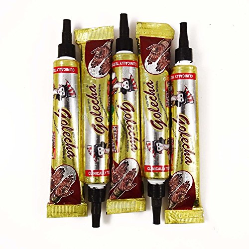 INSTANT GOLECHA MAROON MEHANDI TUBE TEMPORARY BODY ART WITH free 10ML ALMOND COLD CREAM (5 Tubes)