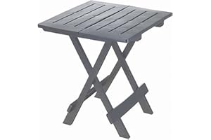HOGAR Y MAS Mesa Plegable Adige Gris, Mesa Auxiliar Plegable. Mesa para Jardín o de Camping, 43x45x50cm - Hogar y Más