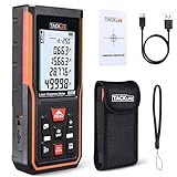 Télémètre Laser 40m, Tacklife Metre Laser, USB Charge, Précision ±2mm, Capteur d'Angle Électronique, 99 Stockage, m/in/ft/ft+in, Son Réglable, Calculer longueur, surface, volume
