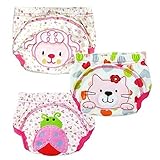 GVESS 3 Pcs Baby Toddler Girls Cute Potty Training Pants Reusable(XL)