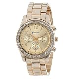 Uhrenarmband Damen Uhren Armbanduhr Casual Quarz Analoge Hand Edelstahl Armband Uhren Überwachung Watch Elegant Exquisit Uhr Rmbanduhr Uhr Leder-Armband Uhren Armbanduhren LMMVP (Gold)
