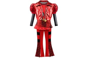Tangsenyu Red Descendants Costume for Kids,Rise of Red Halloween Dress Up 3PCS Set