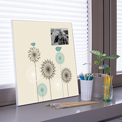 banjado – Design Magnetwand quadratisch Memoboard 50x50cm Pinnwand magnetisch mit Motiv Kugelfontänen - 3