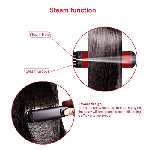 Steam Hair Straightener Electric Splint Curler Wet And Dry Dual-Use Ceramic Spray Curling Iron 