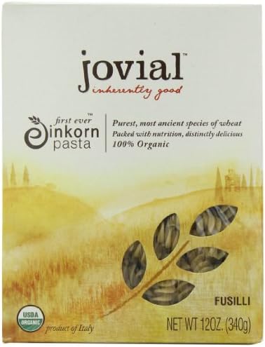 Jovial Foods - 100% Organic Einkorn Traditional Fusilli Pasta - 12 oz.