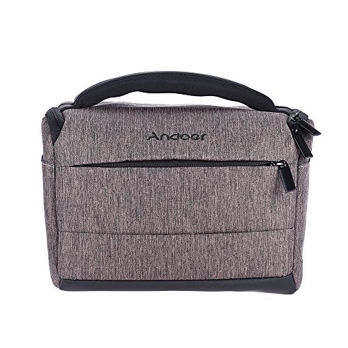 Andoer DSLR appareil photo sac    bandouli  re mode Portable Polyester   tui pour 1 cam  ra 2 lentilles et petits accessoires pour Canon Nikon Sony FujiFilm Olympus Panasonic