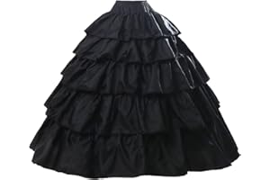 BEAUTELICATE Jupon sous Robe Crinoline Petticoat Rockabilly De Femme avec Volants Long 4 Cerveaux pour Robe De Mariage Mariée Soirée Bal