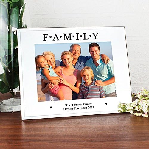 Personalised Mirrored Family Glass Frame 5x7 - Personalised - Photo Frames - Home Gifts