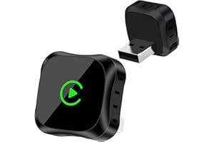 GEEKERA Adaptador CarPlay Inalámbrico para Apple: Modelo 2025 Wireless CarPlay para Coche, Convierte Cable a Wireless, Compatible con iPhone iOS 10+, USB A/C y Vehículos 2016+ (no para Android), Negro