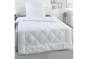 ‎MALIKA MALIKA Bettdecke 135x200 inkl. Kopfkissen 80x80 - Steppdecke 135x200 - Ganbzjahresdecke - waschbar, Schlafdecke Duvet Zudecke