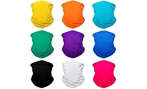 SoJourner Bags Senza giunte Bandane viso maschera Fascia sciarpa Headwrap Neckwarmer & More - 12-in-1 multifunzionale per festival musicali