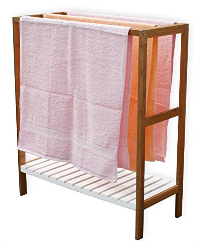 KMH®, Handtuchhalter „Barney“ aus Bambus und mitteldichten Holzfaserplatten (#205511) - 2