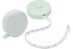 CRIVEPLE Lot de 2 rubans rétractables 150 cm pour mesurer la longueur, la poitrine, la taille, etc. Couture de couturiers et travaux manuels