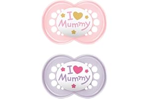 MAM Oryginalny smoczek, przyjazny dla żuchwy, wykonany z ekologicznych i odnawialnych materiałów, smoczek z silikonu MAM SkinSoft, z pudełkiem na smoczek, 6-16 miesięcy, różowy/fioletowy, 2 szt