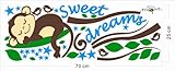 WallstickersDecal Süße träumen schlafend Affe am Baum Reben Wandtattoo Wandaufkleber - 6