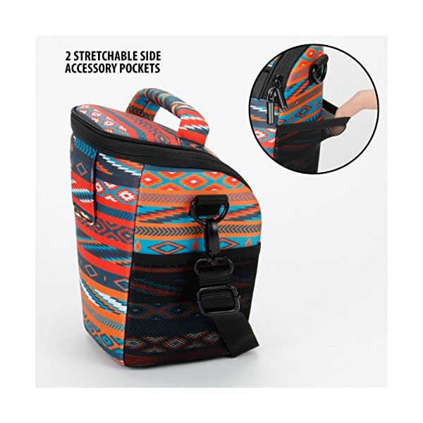 USA GEAR Funda para DSLR (Azteca), Bolsa Cámara Réflex con Accesibilidad de Carga Superior, Honda Ajustable para el… - Image 4