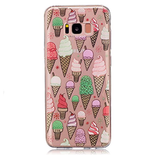 Samsung Galaxy S8 Plus Hülle,MAGQI Transparent Ultra Dünn Gel TPU Bumper Tasche mit Bunter Cartoon Design [Kratzfeste,Scratch-Resistant] [Crystal Clear] Weiche Silikon Gummi Schutzhülle [Frei Stylus Pen] 360 edge protection für Samsung Galaxy S8 Plus – Eis - 4
