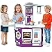 Produktbild Spielküche in Lila mit Waschmaschine und 13 teiligem Zubehör 97 x 100 cm • Kinderküche Spielzeug Kinderspielküche Küchengeräte