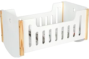 small foot Letto cullare Little Button in Legno, con Lenzuola reversibili, Accessori per Bambole, per Bambini dai 3 Anni, 12660, Colore Coloured