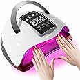 280W UV LED Nail Lamp, Professional UV Nail Dryer Light for Gel Nails with 66 Beads, Fast Curing Gel Polish Lamp Auto Sensor 4 Timer Setting Portable Nail Art Drying Tools for Fingernail and Toenail