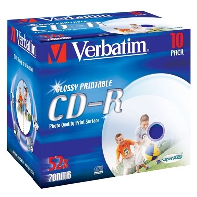 Verbatim CD-R 52x Speed Super AZO 10er Jewel Case CD-Rohlinge